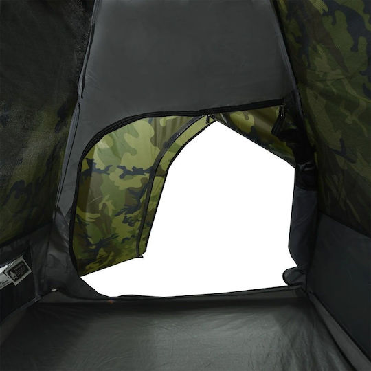 vidaXL Къмпинг сцена Зелена за 2 Хора 254x140x108см