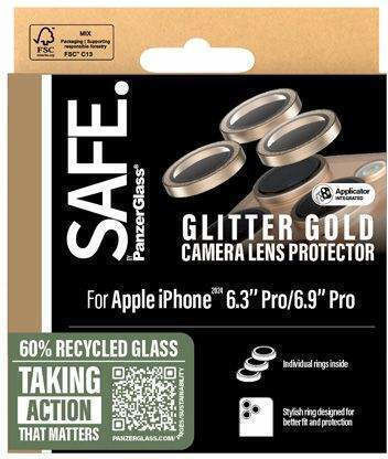 PanzerGlass Optic Rings Camera Protection Tempered Glass Gold for the iPhone 16 Pro, iPhone 16 Pro Max SAFE95895