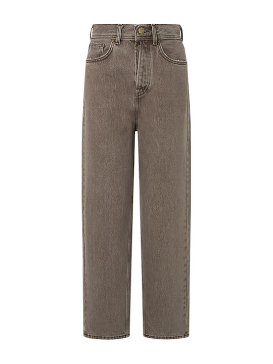 Pepe Jeans Women's Fabric Trousers Brown