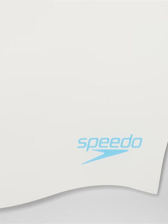 Speedo Plain Moulded Silicone Kids Swimming Cap White