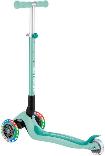 Globber Kids Foldable Primo 3-Wheel Scooter with LED Lighting for 3+ Years Green