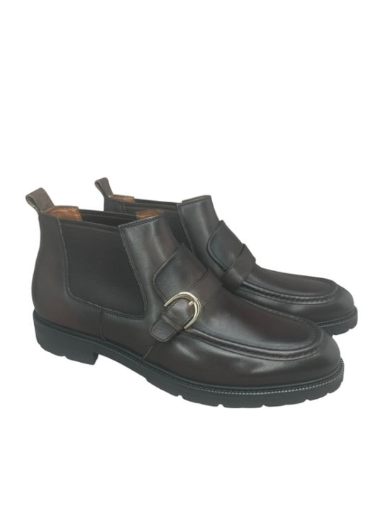 Lässige Herrenstiefel aus Leder Braun