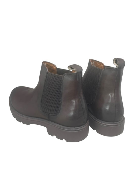 Leder Chelsea Herrenstiefel Braun
