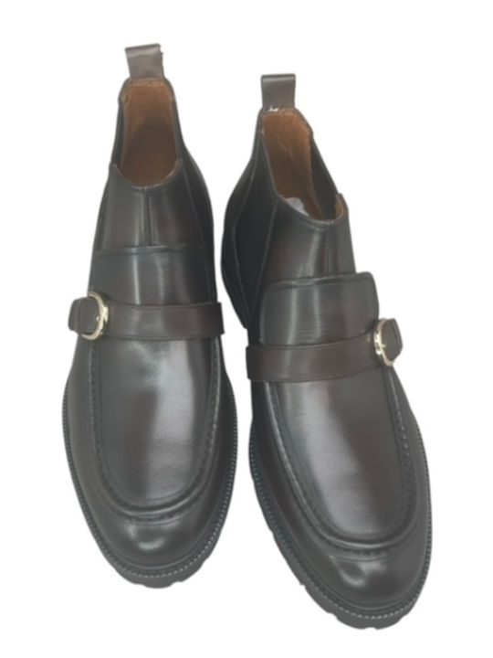 Lässige Herrenstiefel aus Leder Braun