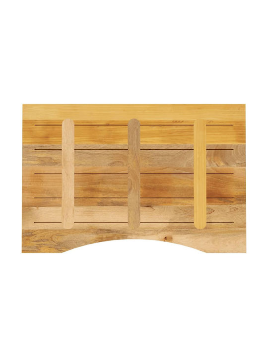 vidaXL Rectangular Office Desk Surface made of Solid Wood Brown 80x50x2.5cm 370177 1pcs