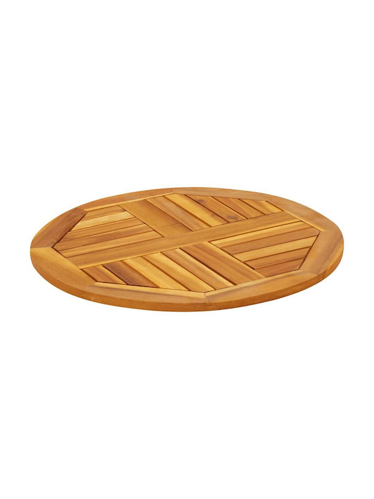 vidaXL Rund Tischoberfläche aus Massivholz Acacia 60x60x2cm 4004248 1Stück