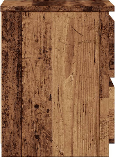 Κομοδίνο Ξύλινο Παλιό ξύλο 30x30x40cm
