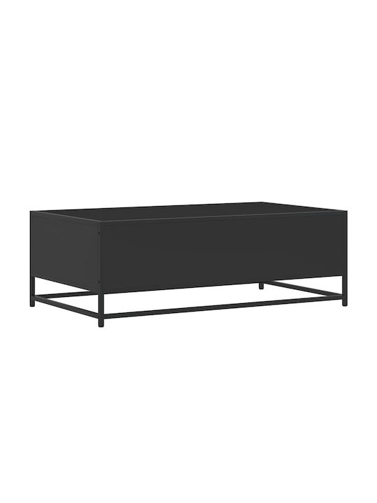Rectangular Central Coffee Table Wooden Black M100xW57xH35cm