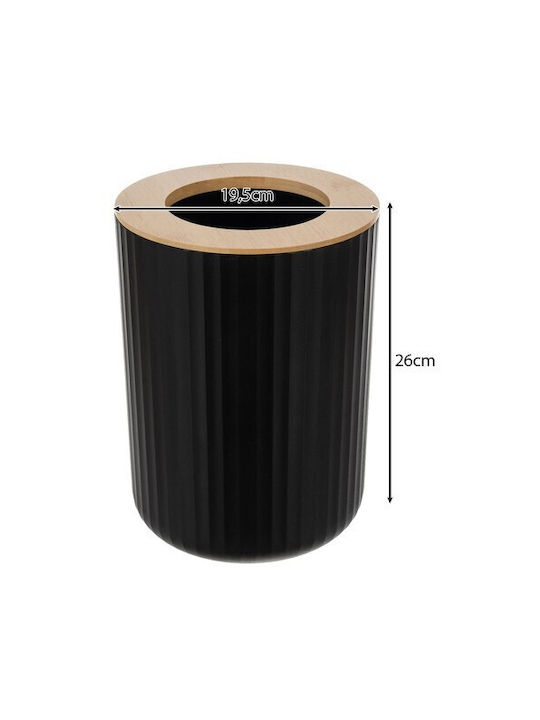 Ruhhy Plastic Bathroom Accessory Set Black 6pcs