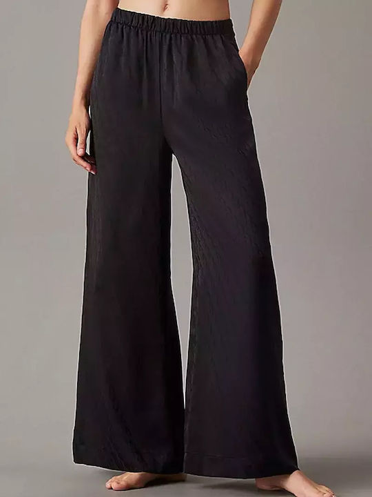 Calvin Klein Χειμερινό Γυναικείο Παντελόνι Πιτζάμας Μαύρο