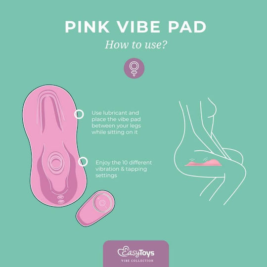 Easytoys Vibe Pad Doppelter Vibrator mit Fernbedienung 24cm Rosa