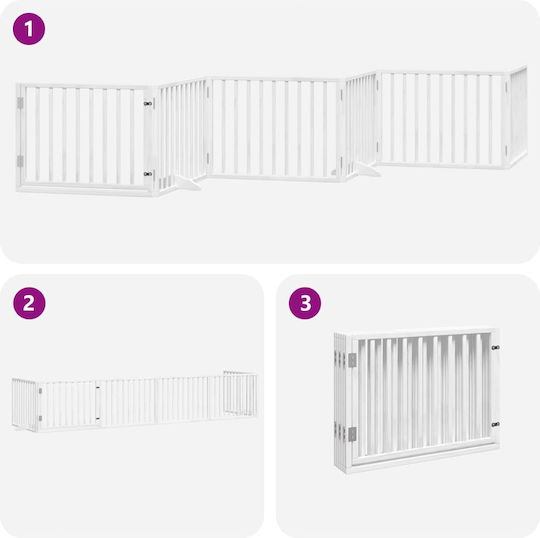 vidaXL Divider Dog in White Color 480 x 60cm