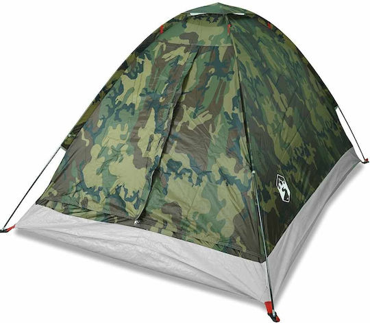 vidaXL Camping Tent Green for 2 People