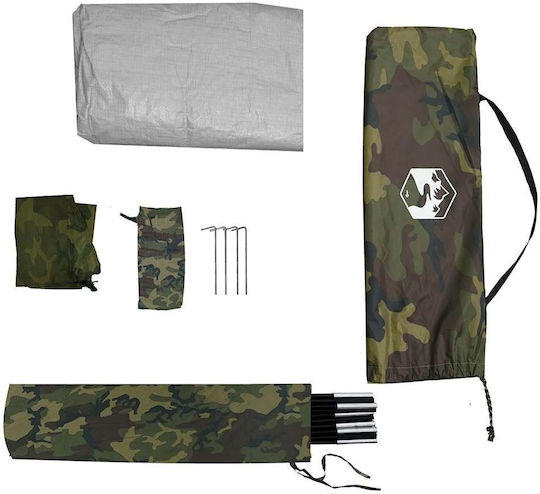 vidaXL Camping Tent Igloo Green for 2 People 198x145x105cm