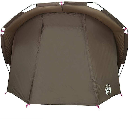 vidaXL Camping Tent Tunnel Brown for 4 People 260x276x179cm