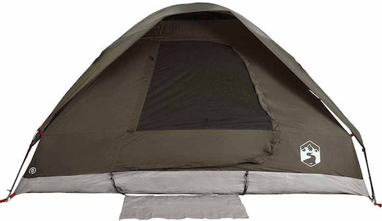 vidaXL Camping Tent Igloo Brown for 6 People