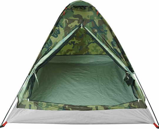 vidaXL Camping Tent Igloo Green for 2 People 198x145x105cm