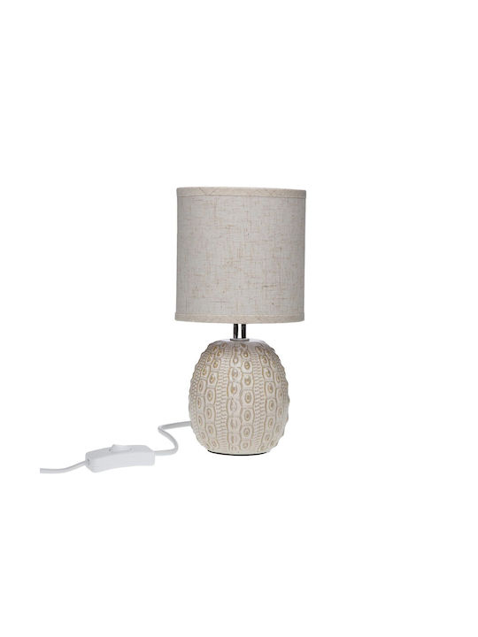 Versa Ceramic Table Lamp for Socket E14 with White Shade and Base