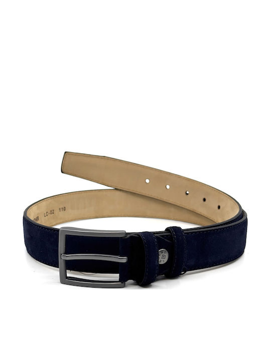 Ανδρική Ζώνη Δερμάτινη Μπλε LC-02-BLUE