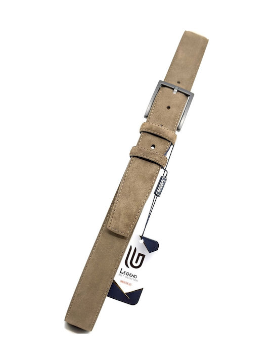 Men's Belt Leather Tabac Brown