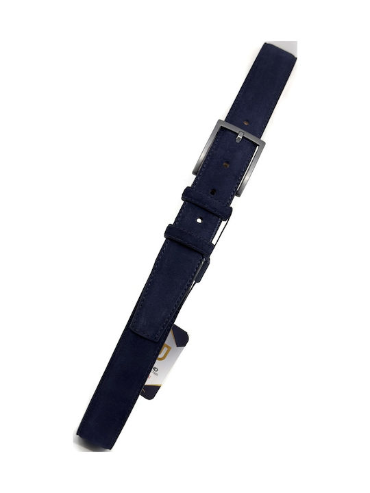 Ανδρική Ζώνη Δερμάτινη Μπλε LC-02-BLUE