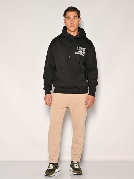 Sweatshirt with Hood Black