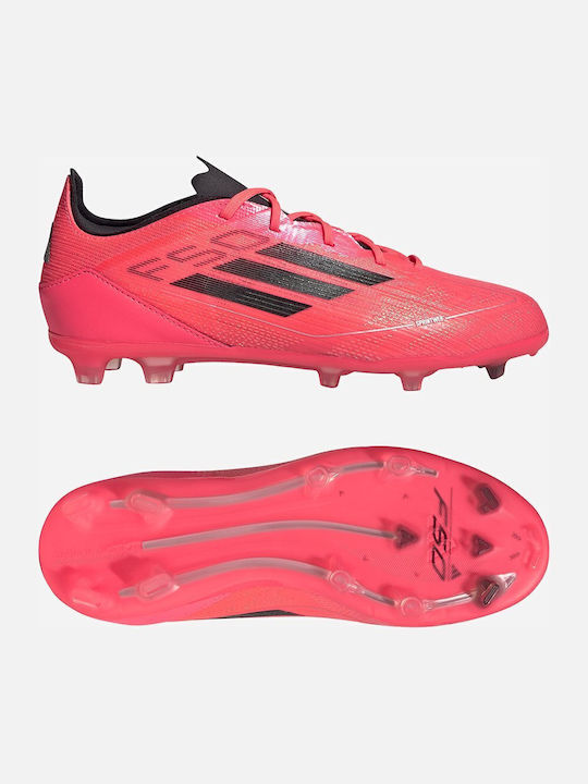 F50 Pro FG Kids Molded Soccer Shoes Turbo / Aurora Black / Platinum Metallic