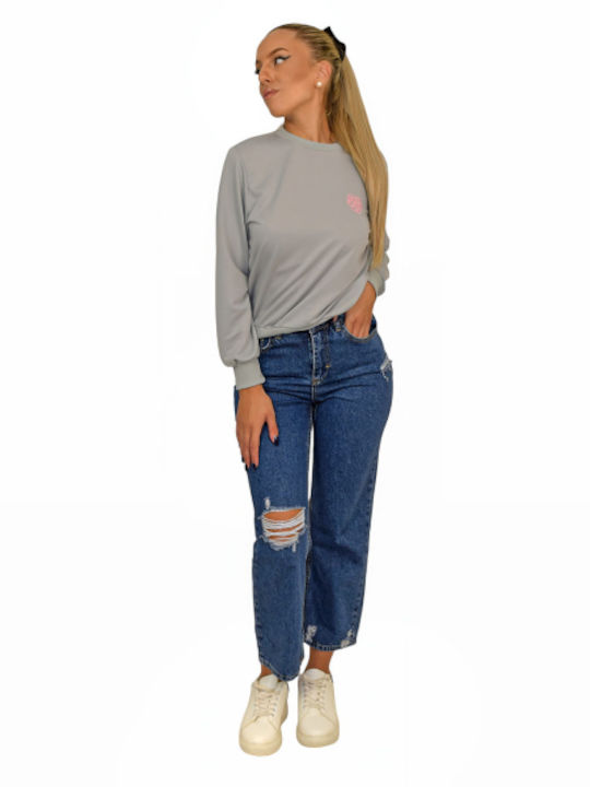 Morena Spain Women's Jean Trousers with Rips in Regular Fit Blue