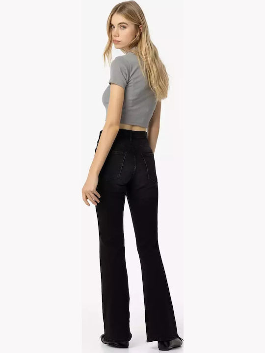 Woman Γυναικείο Jean Παντελόνι σε Bootcut Εφαρμογή Stone Black