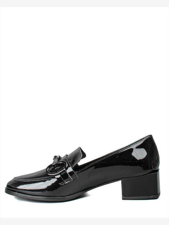 Δερμάτινα Γυναικεία Loafers σε Μαύρο Χρώμα