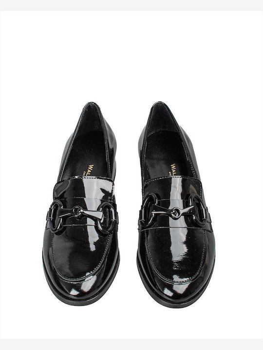 Δερμάτινα Γυναικεία Loafers σε Μαύρο Χρώμα