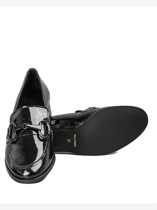 Δερμάτινα Γυναικεία Loafers σε Μαύρο Χρώμα