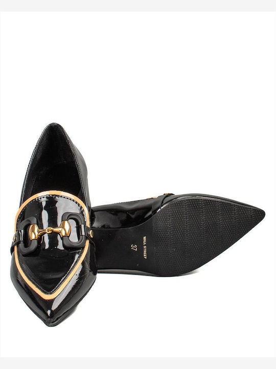 Δερμάτινα Γυναικεία Loafers σε Μαύρο Χρώμα