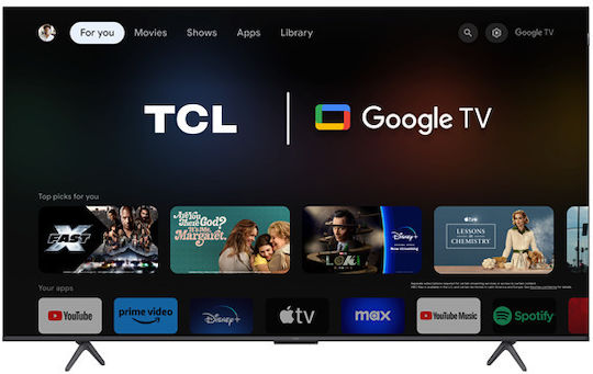 TCL Smart Τηλεόραση 65" 4K UHD QLED C655 HDR (2024) 65C655