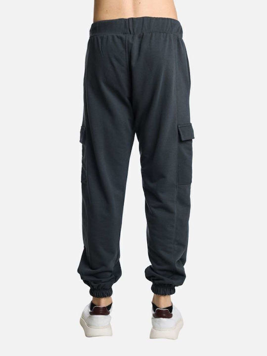 Cargo Sweatpants with Elastic Grey