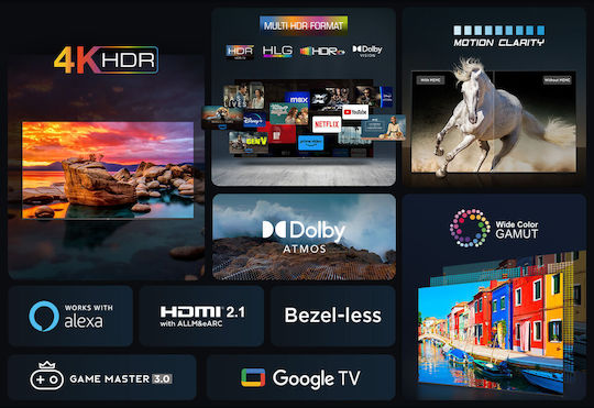 TCL Smart Τηλεόραση 43" 4K UHD LED P755 HDR (2024) 43P755
