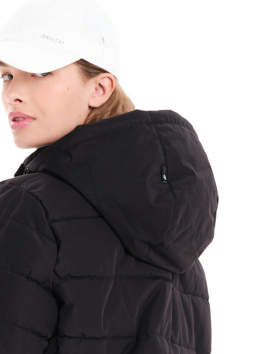 Scurtă Jachetă de femei Puffer Negru