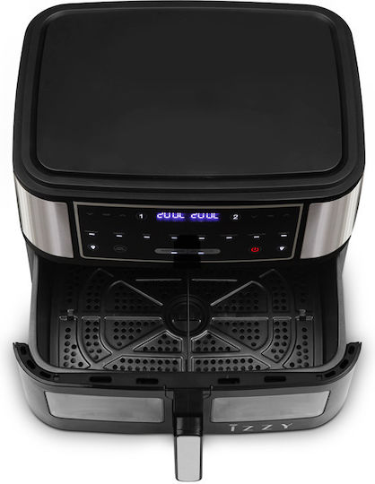 Izzy Air Fryer with Double Detachable Bucket 10lt Silver IZ-8225