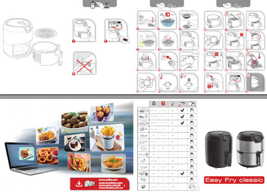 Moulinex Air Fryer 4.2lt Ασημί EZ201D