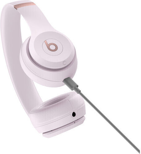 Beats Solo 4 Wireless / Wired On Ear Headphones with 50 hours of Operation and Quick Charge Cloud Pink