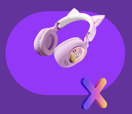 Kiddoboo Delulu Fără fir Bluetooth On Ear Căști cu 6 ore de Funcționare Aurii