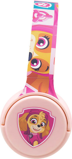 Paw Patrol Bluetooth Wireless On Ear Headphones with 20 hours of Operation Pink