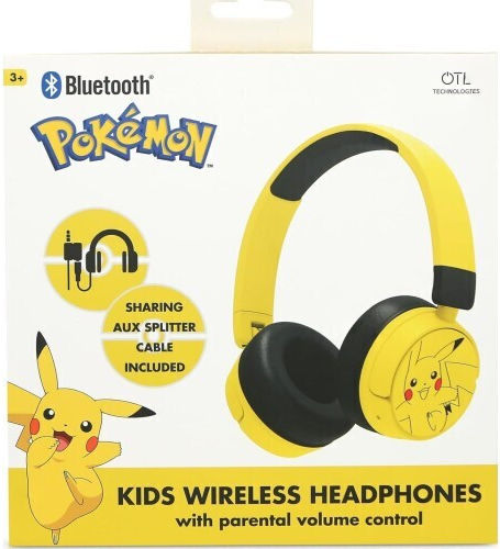 OTL Pokemon Pikachu Безжични / Жични On Ear Слушалки с 24 часа Работа Жълти