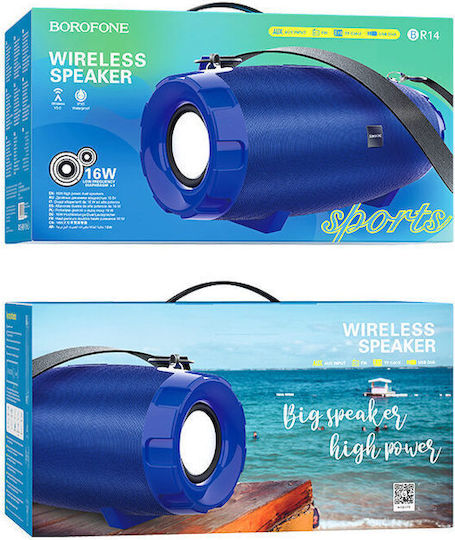 Borofone BR14 Coolant Bluetooth Speaker 16W with Radio and Battery Life up to 2 hours Blue