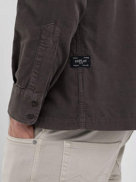 Replay Corduroy Shirt Grey