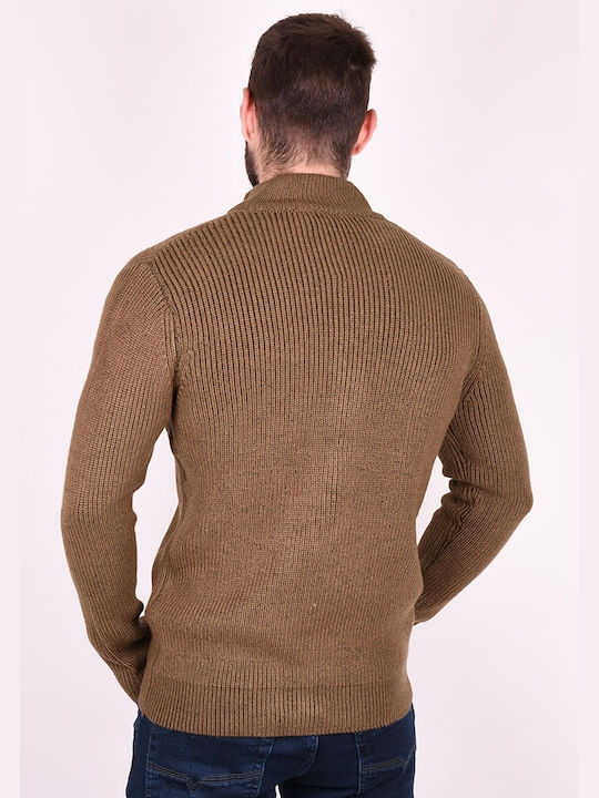 Baker's Men's Knitted Cardigan with Zipper Coffee