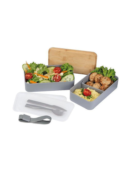 Macma Werbeatrikel Bamboo Lunch Box Black 18.6x10cm
