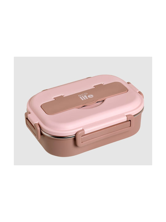 Ecolife Inox Lunch Box Cutlery Pink 1000ml