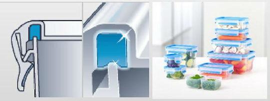 Tefal Microwave Plastic Lunch Box Clip & Close Blue 1100ml
