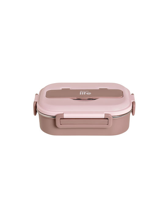 Ecolife Inox Lunch Box Cutlery Pink 1000ml
